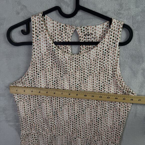 Pact Fit Flare Dress Size Medium Pink/Green/White Organic Cotton Mini Length - Picture 9 of 13